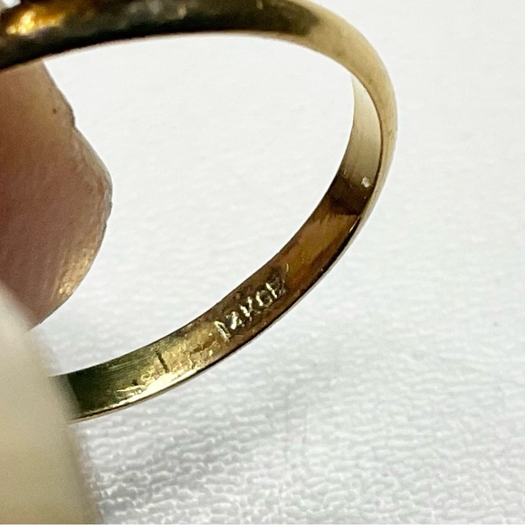 Vintage 14K GE Cultured Pearl Ring SZ 7.75 - Picture 5 of 6